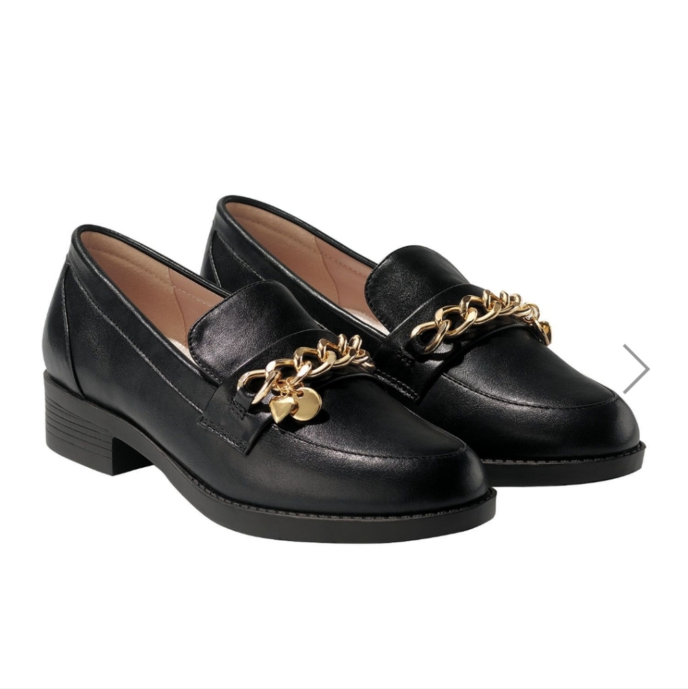 LOAFERS WITH CHAIN & CHARMS DETAIL size 8 NWT - Picture 4 of 5